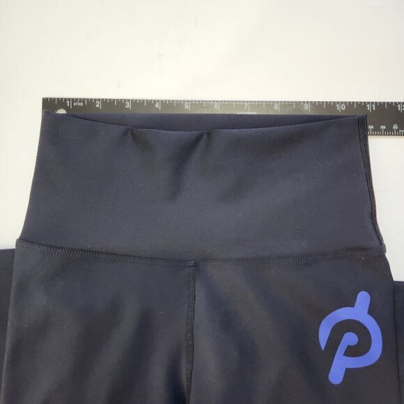 Peloton Show Up Rib Leggings Womens Small Black Purple Full Length Spin Cycling - Picture 6 of 9